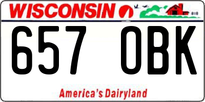 WI license plate 657OBK