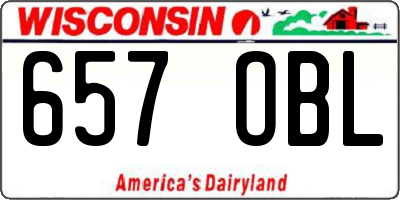 WI license plate 657OBL