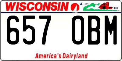 WI license plate 657OBM