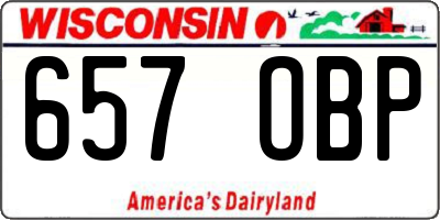 WI license plate 657OBP