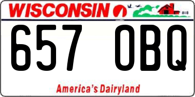 WI license plate 657OBQ
