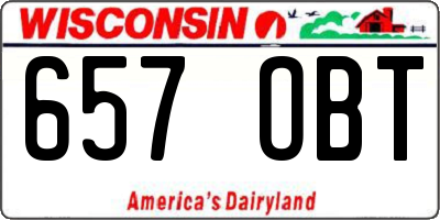 WI license plate 657OBT