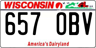 WI license plate 657OBV