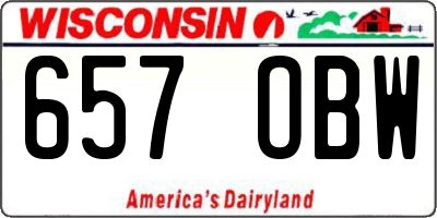 WI license plate 657OBW