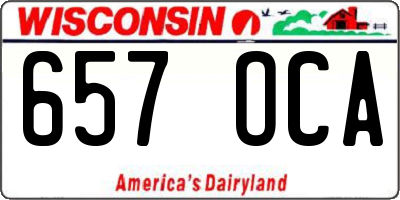 WI license plate 657OCA