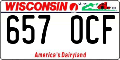 WI license plate 657OCF