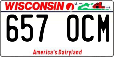 WI license plate 657OCM