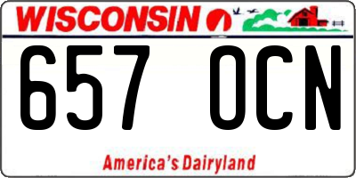 WI license plate 657OCN