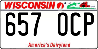 WI license plate 657OCP