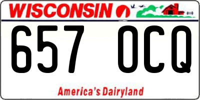 WI license plate 657OCQ