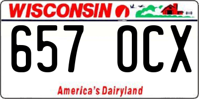 WI license plate 657OCX