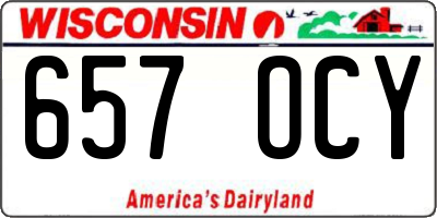 WI license plate 657OCY