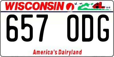 WI license plate 657ODG