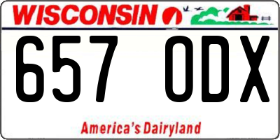 WI license plate 657ODX