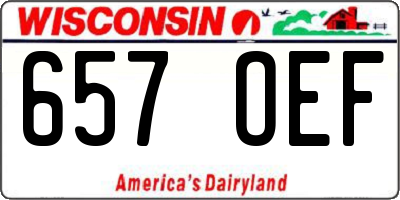 WI license plate 657OEF