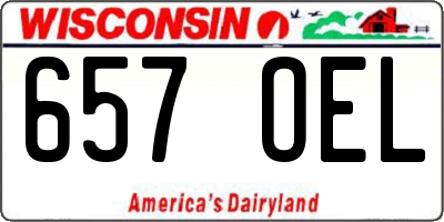 WI license plate 657OEL