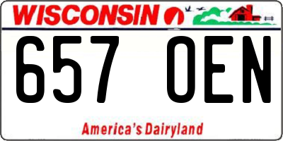 WI license plate 657OEN