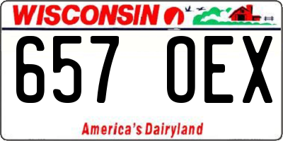 WI license plate 657OEX