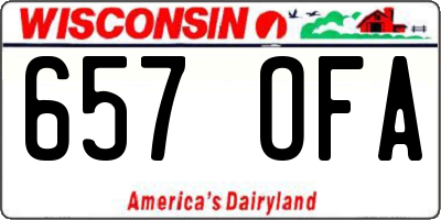 WI license plate 657OFA