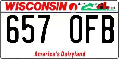 WI license plate 657OFB