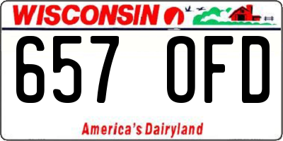 WI license plate 657OFD