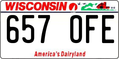 WI license plate 657OFE