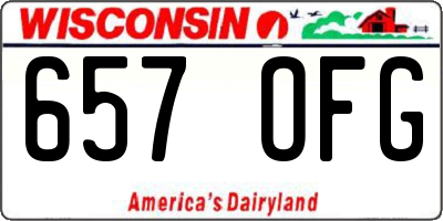 WI license plate 657OFG