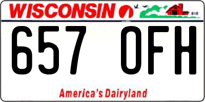 WI license plate 657OFH