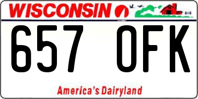 WI license plate 657OFK