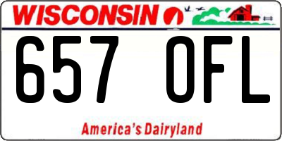 WI license plate 657OFL