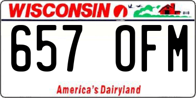 WI license plate 657OFM