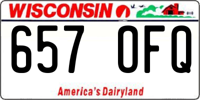 WI license plate 657OFQ
