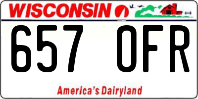WI license plate 657OFR
