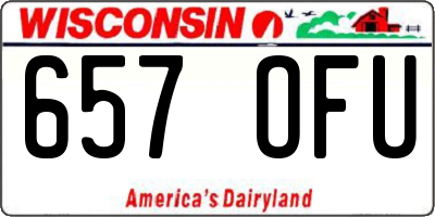 WI license plate 657OFU