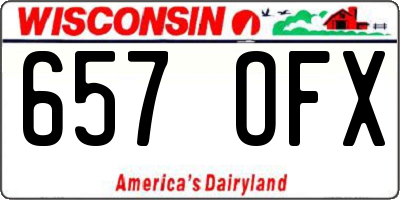 WI license plate 657OFX