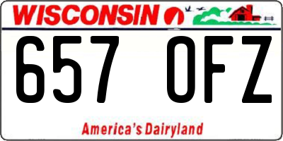 WI license plate 657OFZ