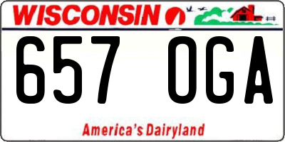 WI license plate 657OGA