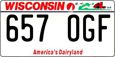 WI license plate 657OGF