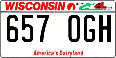 WI license plate 657OGH
