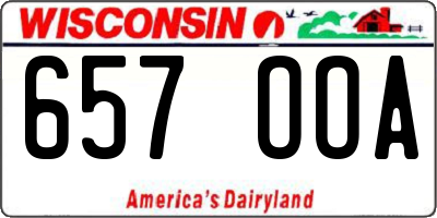 WI license plate 657OOA