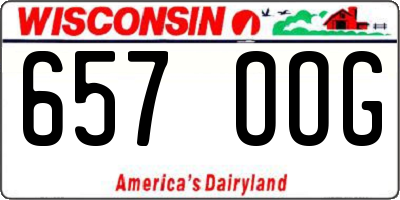 WI license plate 657OOG