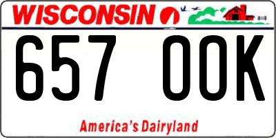 WI license plate 657OOK