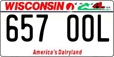 WI license plate 657OOL