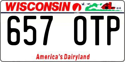 WI license plate 657OTP