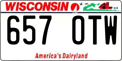 WI license plate 657OTW