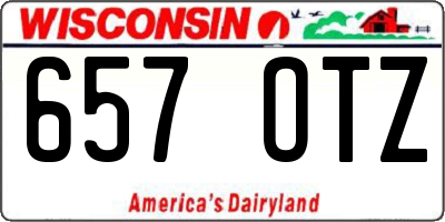WI license plate 657OTZ