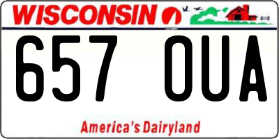 WI license plate 657OUA