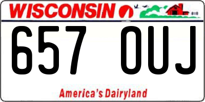 WI license plate 657OUJ