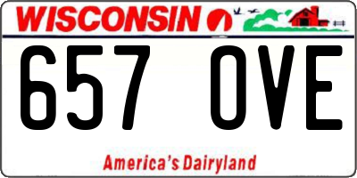 WI license plate 657OVE