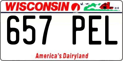 WI license plate 657PEL